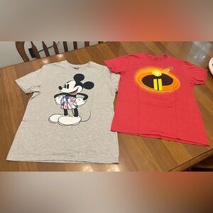 Disney Men’s graphic print short sleeve crew neck t-shirt bundle Size M